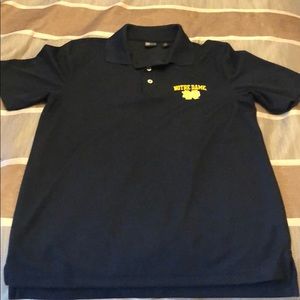 NWOT Gear for sports NOTRE Dame navy polo shirt.